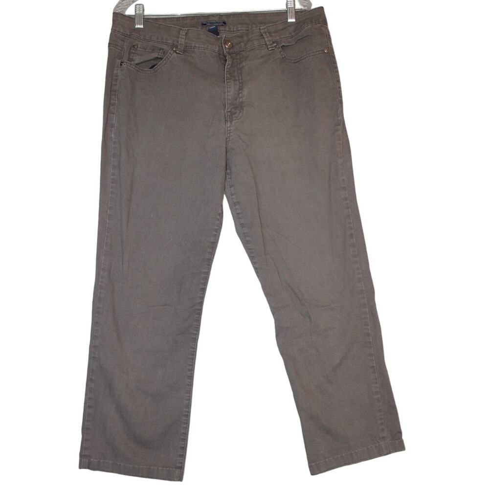 Bandolino "Samantha"‎ Jeans Size 18 Gray Straight Leg